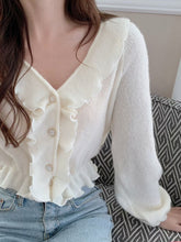 Load image into Gallery viewer, Ruffle Cardigan