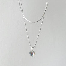Load image into Gallery viewer, S925 Heart Stone Necklace Set