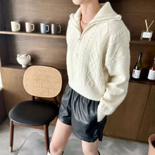 Load image into Gallery viewer, Cozy Zipper Knit Top