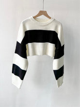 Load image into Gallery viewer, Striped Cropped Sweater