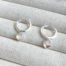 Load image into Gallery viewer, S925 Heart Stone Earrings