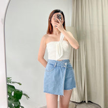 將圖片載入圖庫檢視器 Uneven Denim Skirt Pants