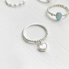 Load image into Gallery viewer, S925 Heart Lock Ring