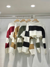 Load image into Gallery viewer, Striped Cropped Sweater
