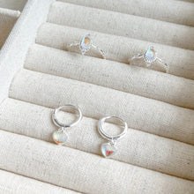 Load image into Gallery viewer, S925 Heart Stone Earrings