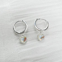 Load image into Gallery viewer, S925 Heart Stone Earrings