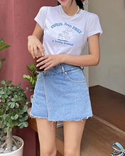 將圖片載入圖庫檢視器 Uneven Denim Skirt Pants