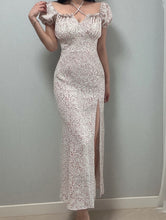 將圖片載入圖庫檢視器 Floral Ribbon Slit Dress