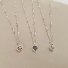 Load image into Gallery viewer, S925 Heart Stone Necklace