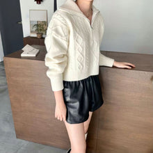 Load image into Gallery viewer, Cozy Zipper Knit Top