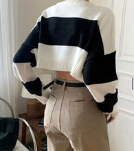Load image into Gallery viewer, Striped Cropped Sweater