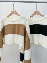 Load image into Gallery viewer, Striped Cropped Sweater