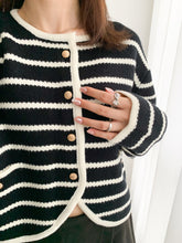 Load image into Gallery viewer, Striped Button Up Cardigan
