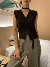 Load image into Gallery viewer, Choker Vest Cardigan
