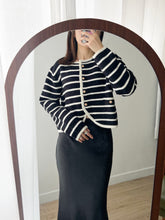 Load image into Gallery viewer, Striped Button Up Cardigan
