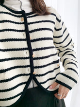 Load image into Gallery viewer, Striped Button Up Cardigan
