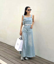 Load image into Gallery viewer, Denim Cotton Maxi Skirt
