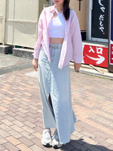 Load image into Gallery viewer, Denim Cotton Maxi Skirt
