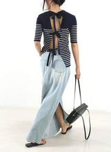Load image into Gallery viewer, Denim Cotton Maxi Skirt
