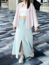 Load image into Gallery viewer, Denim Cotton Maxi Skirt
