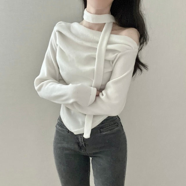 Basic Ruffle Shoulder Top