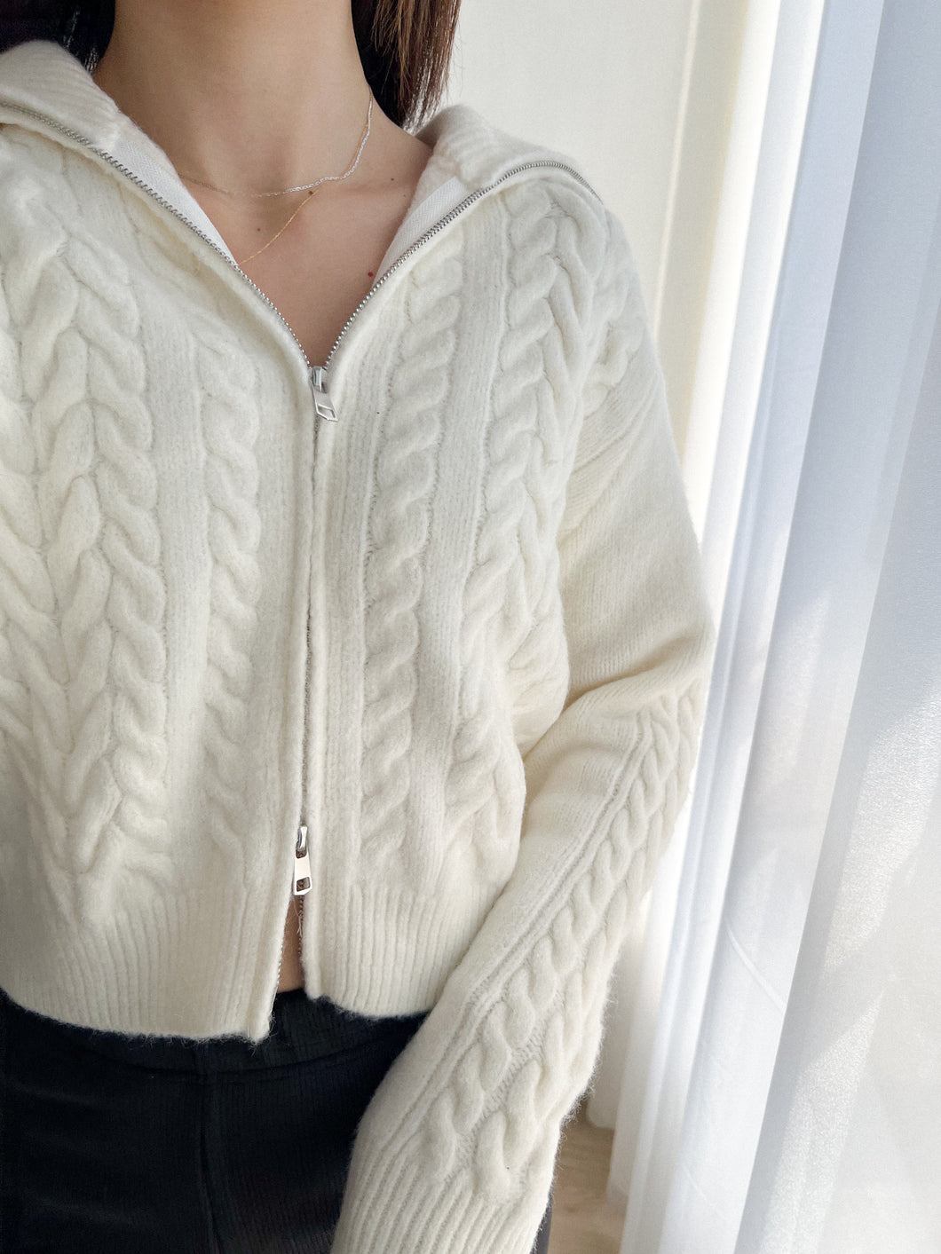 Zipper Knit Outer