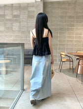 Load image into Gallery viewer, Denim Cotton Maxi Skirt
