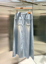 Load image into Gallery viewer, Denim Cotton Maxi Skirt
