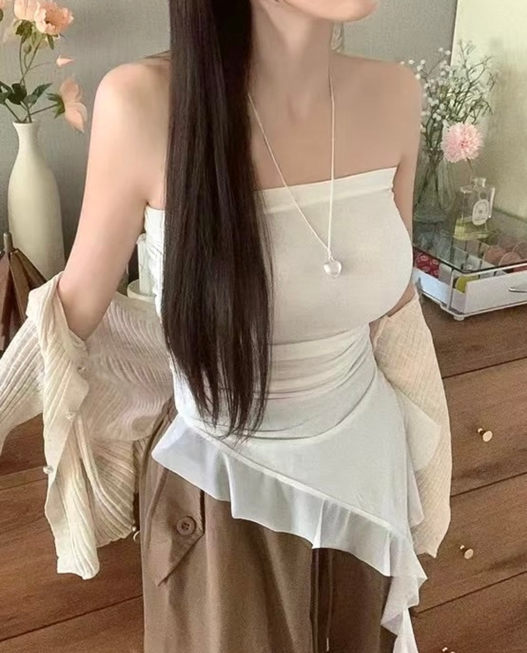 Ruffle Tube Top