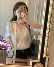 Load image into Gallery viewer, Ribbon Sheer Blouse
