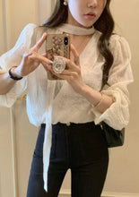 將圖片載入圖庫檢視器 Ribbon Sheer Blouse
