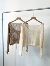 Load image into Gallery viewer, Ripped Mesh Knit Top
