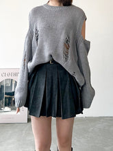 Load image into Gallery viewer, Ripped Shoulder Knit Top

