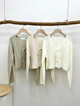 Load image into Gallery viewer, Knit Ribbon Cardigan
