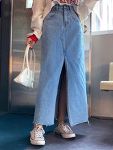 Load image into Gallery viewer, Heidi Denim Slit Skirt
