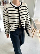 Load image into Gallery viewer, Striped Button Up Cardigan
