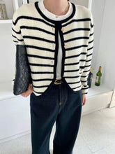 Load image into Gallery viewer, Striped Button Up Cardigan
