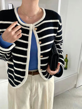 Load image into Gallery viewer, Striped Button Up Cardigan
