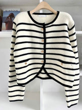 Load image into Gallery viewer, Striped Button Up Cardigan
