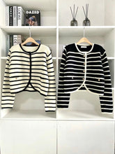 Load image into Gallery viewer, Striped Button Up Cardigan
