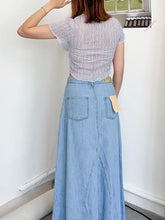 Load image into Gallery viewer, Umbrella Denim Slit Skirt
