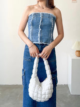 Load image into Gallery viewer, Lines Denim Tube Top
