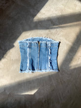 Load image into Gallery viewer, Lines Denim Tube Top
