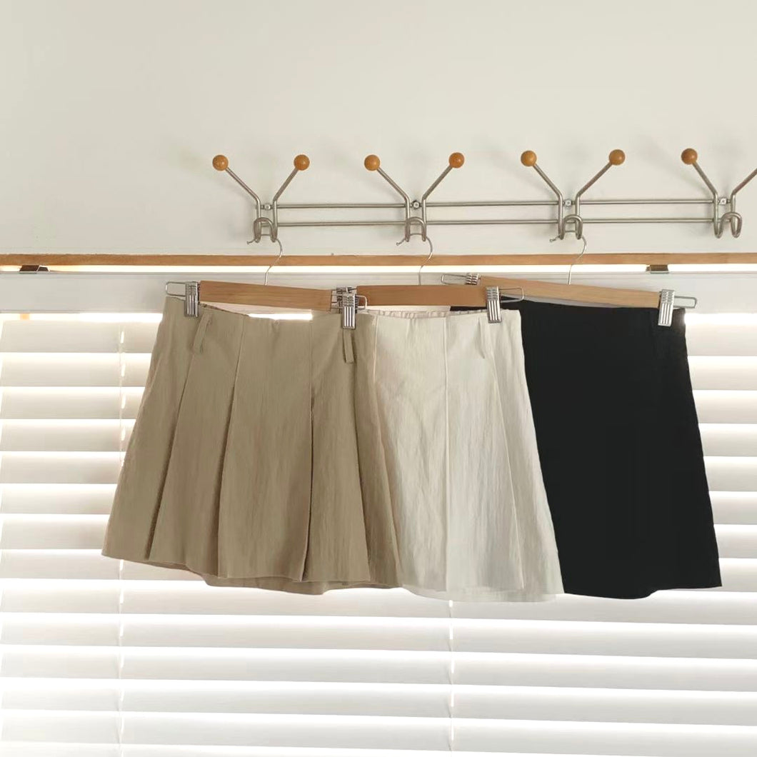 Pleated Skirt Pants
