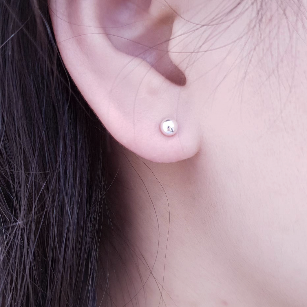 S925 Basic Ball Earrings