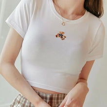 Load image into Gallery viewer, Teddy Bear Cropped Top
