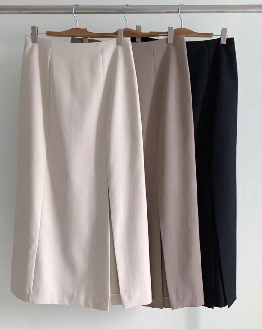Plain Split Skirt