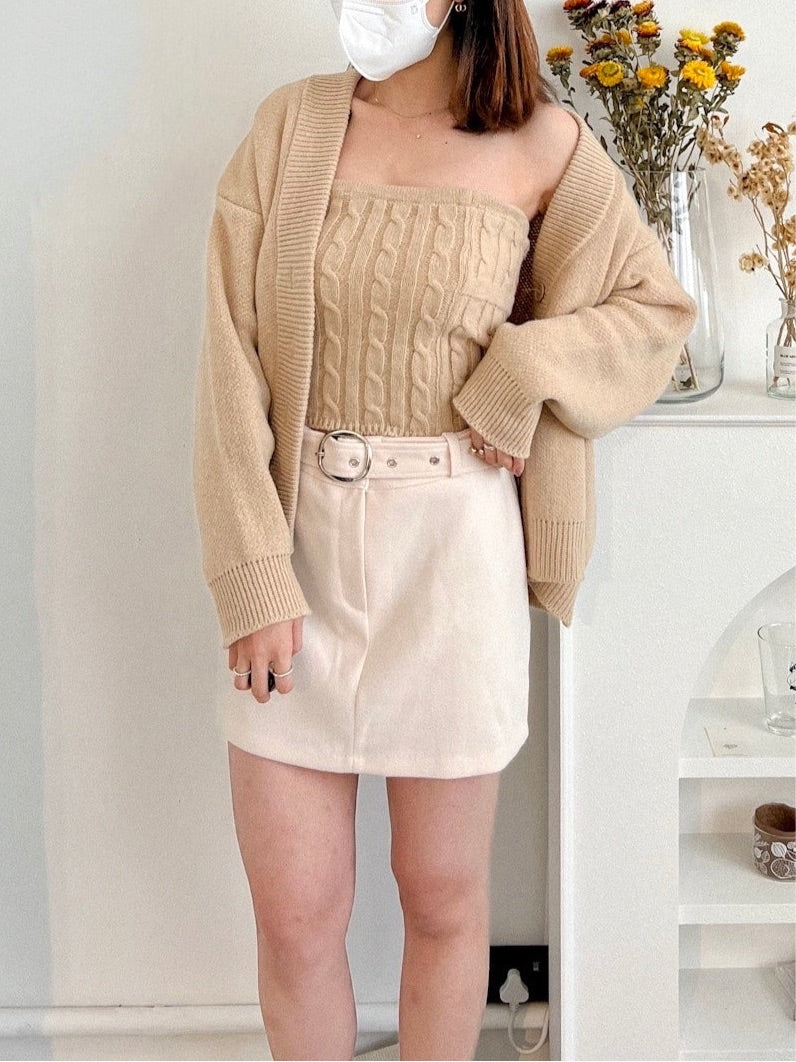 Wool Belt Skirt
