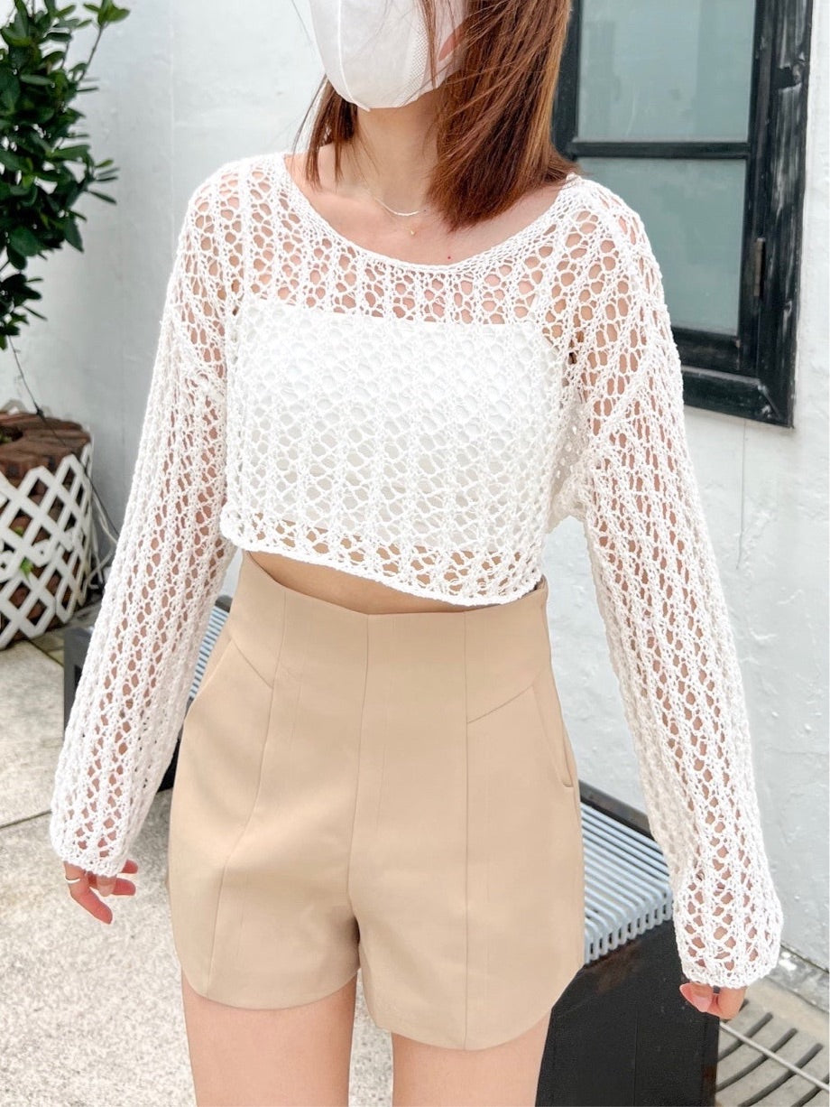 Mesh Cropped Top