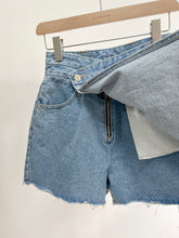 Load image into Gallery viewer, Uneven Denim Skirt Pants
